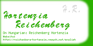 hortenzia reichenberg business card